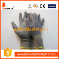 13 Gauge Gray Nylon Liner Gris guantes revestidos de poliuretano (DPU115)
